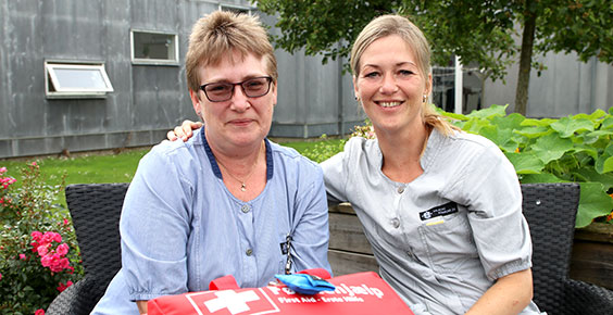 Social- og sundhedshjælper Anna Marie Godiksen & social- og sundhedsassistent Maria Tranholm.